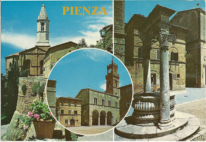 Pienza, old postcard