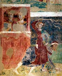 Aristotele e la cortigiana Fillide - Ciclo di affreschi con tema l'amore profano (1303-1310)