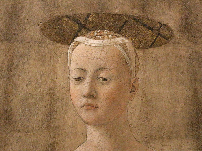 Piero della Francesca, Madonna del parto, (dettaglio)

