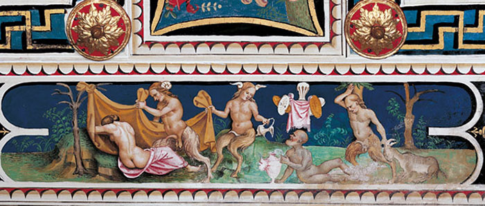 Dettaglio della volta Libreria Piccolomini, affrescata da Pinturicchio, Siena, Duomo 